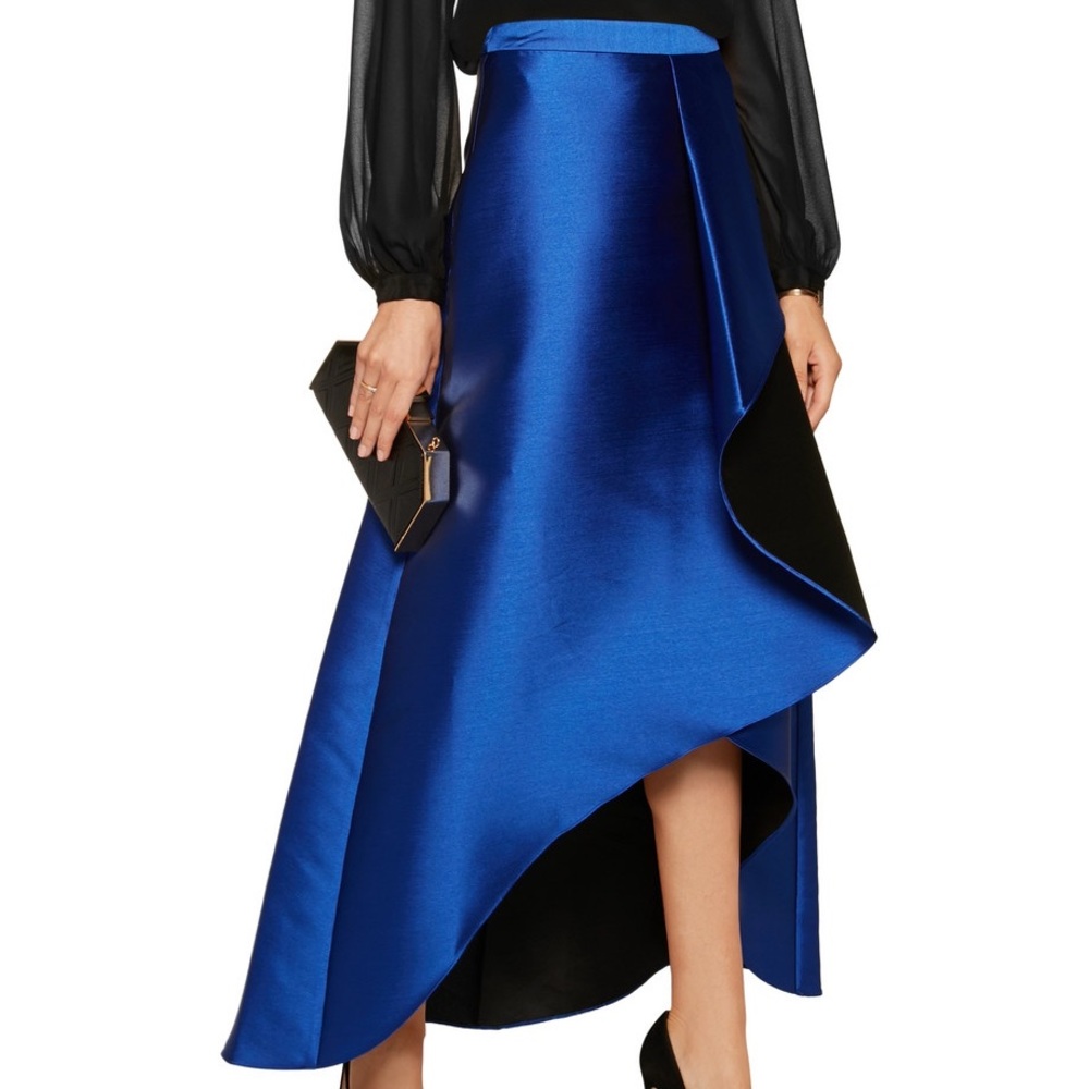 Badgley Mischka Hi/Low Satin skirt